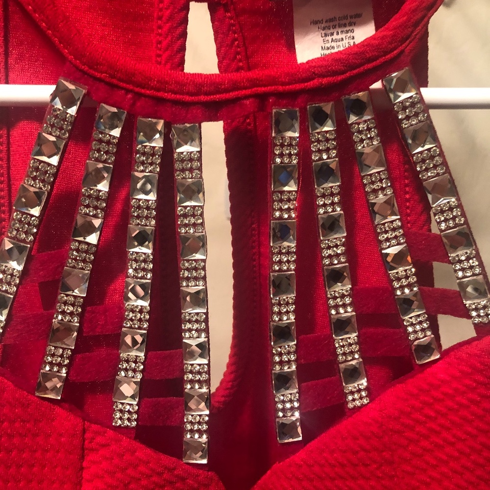 Red Mini Dress - Picture 4 of 4